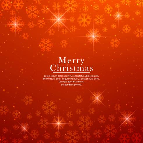 Mooi schittert vrolijke Kerstmiskaart met sneeuwvlok backgroun vector