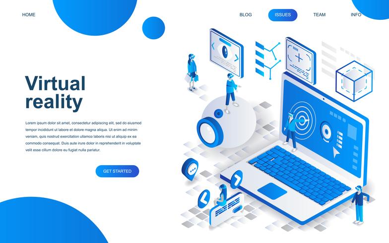 Modern isometrisch ontwerpconcept van Virtuele Augmented Reality vector