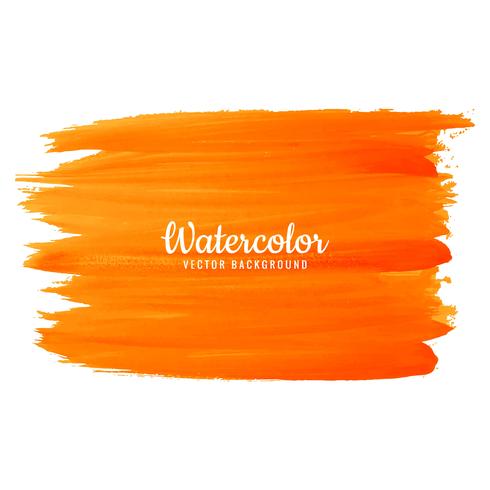 Hand tekenen slag oranje aquarel achtergrond vector