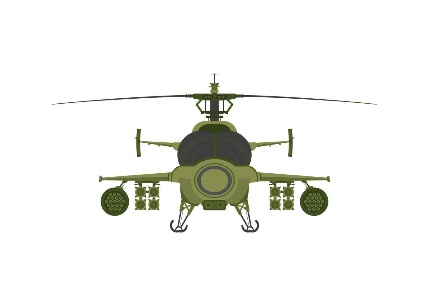 helikopter leger 2d illustratie Aan wit isoleren achtergrond vector