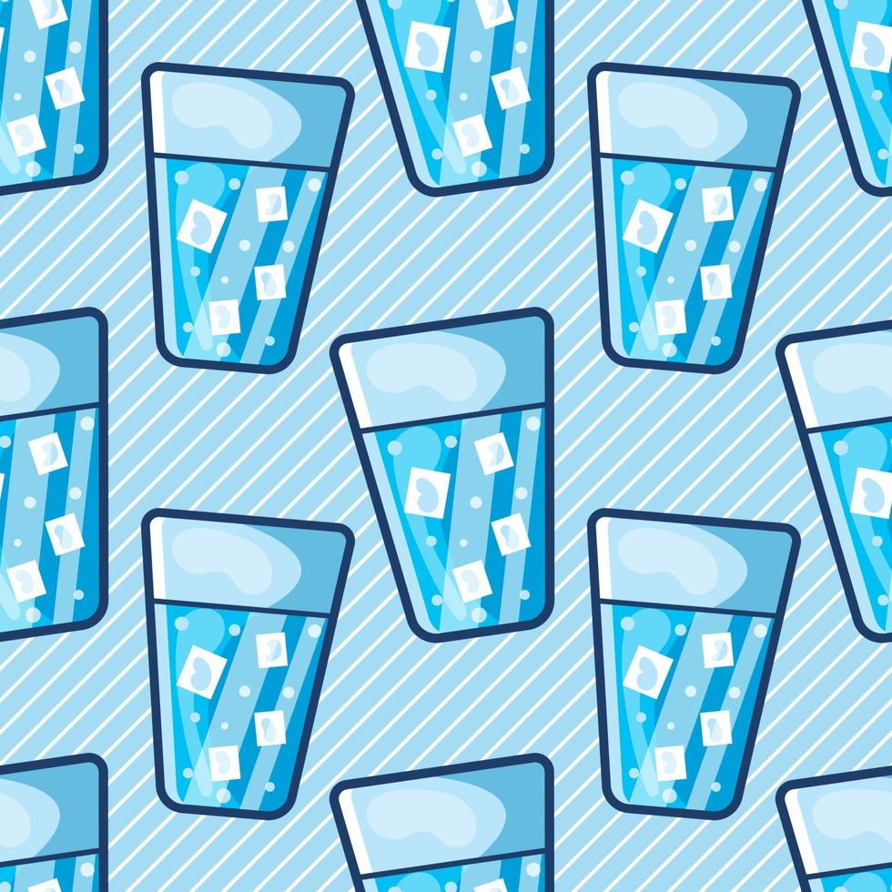 ijswater op glas naadloze patroonillustratie vector