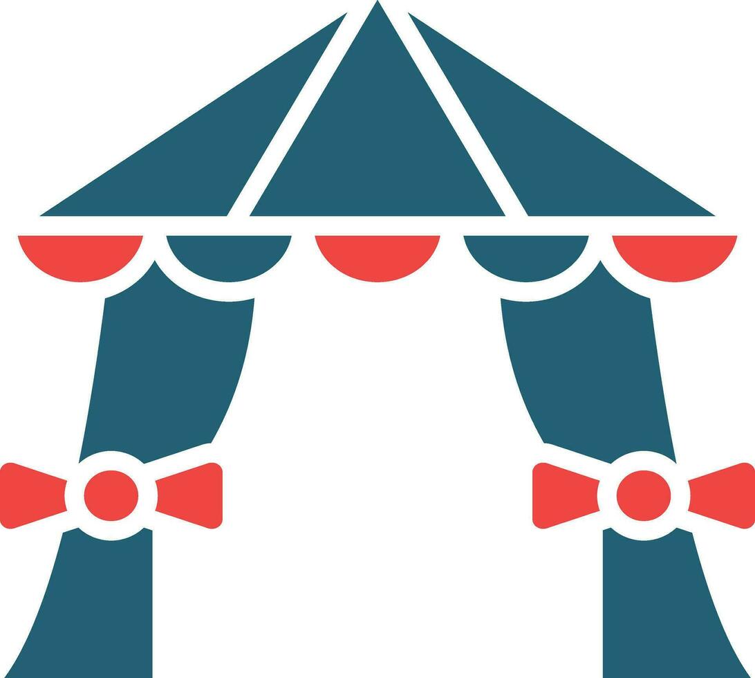 tent glyph twee kleur icoon voor persoonlijk en reclame gebruiken. vector