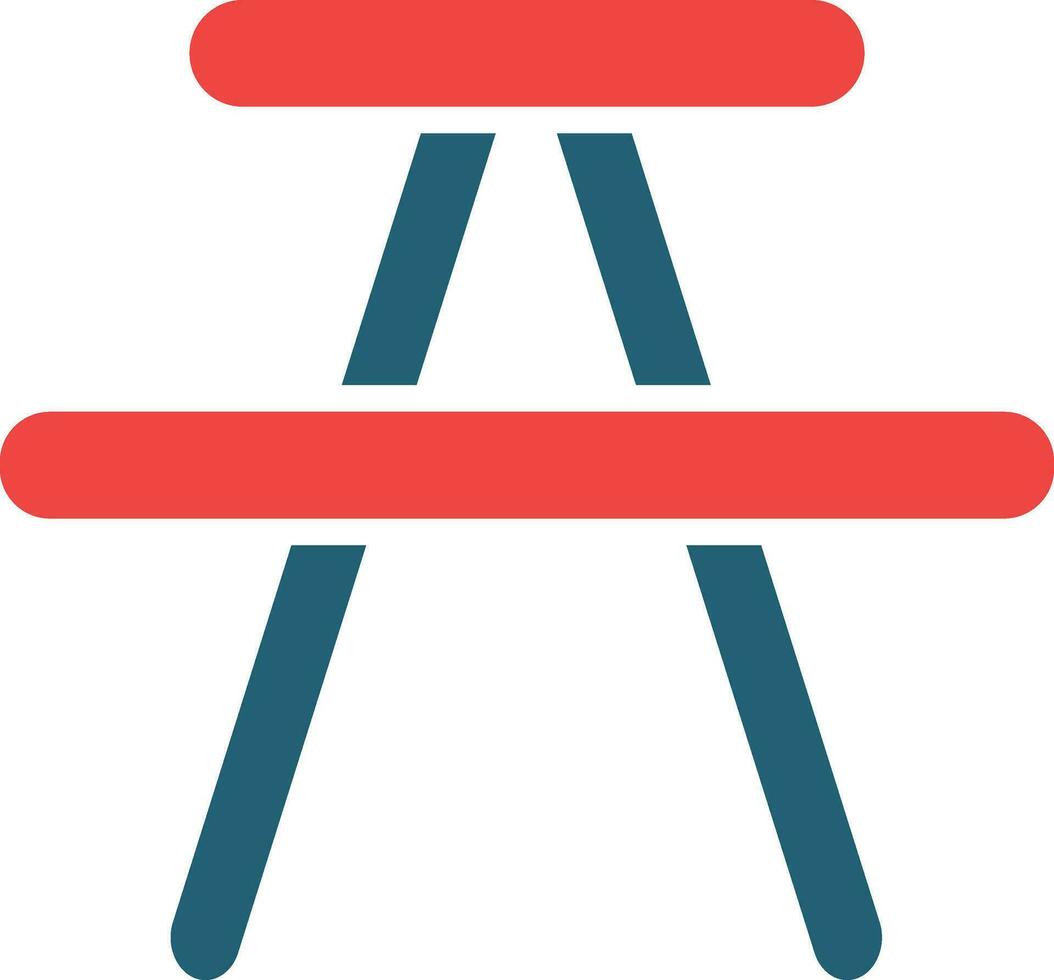 picknick tafel glyph twee kleur icoon voor persoonlijk en reclame gebruiken. vector