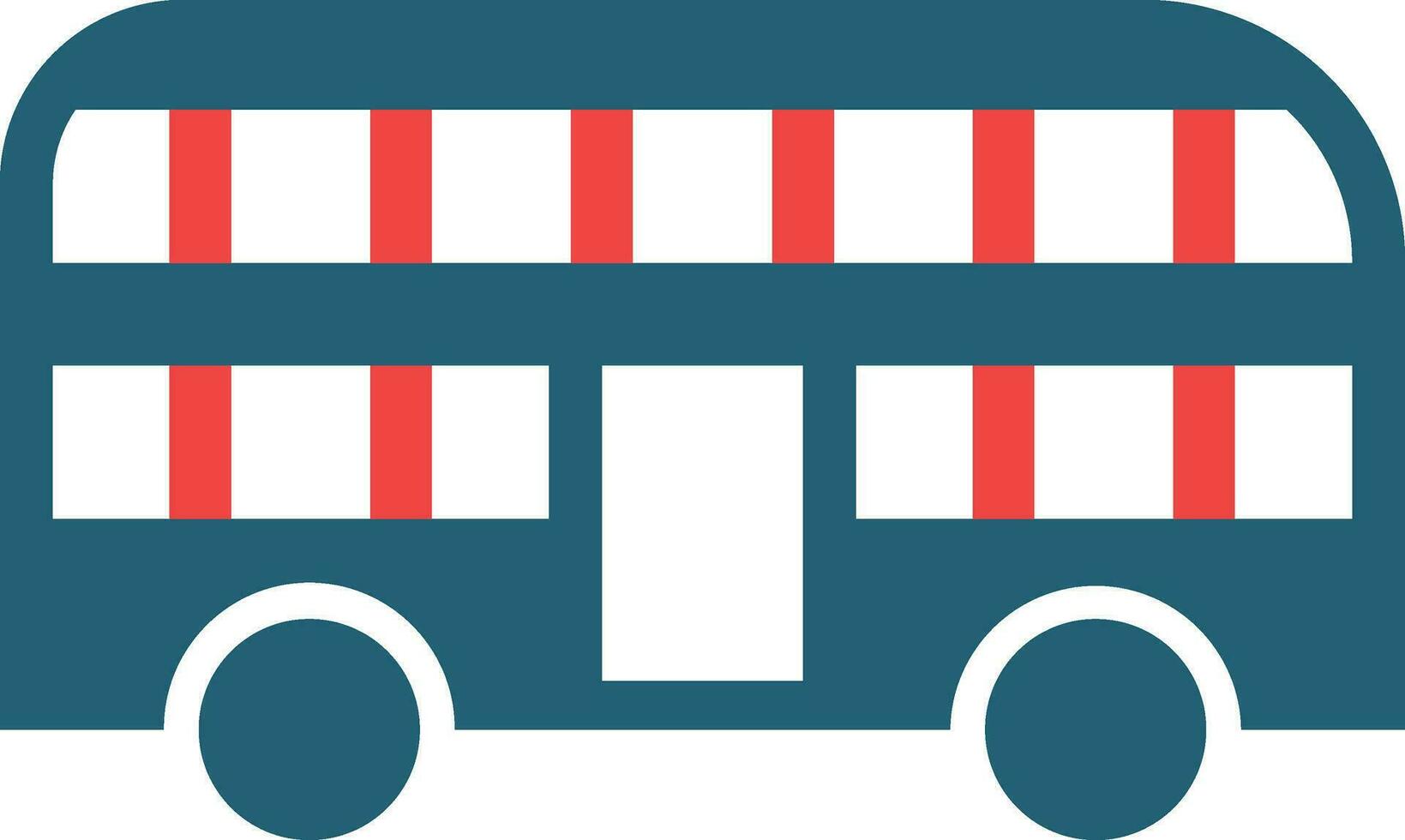 dubbele bus glyph twee kleur icoon voor persoonlijk en reclame gebruiken. vector