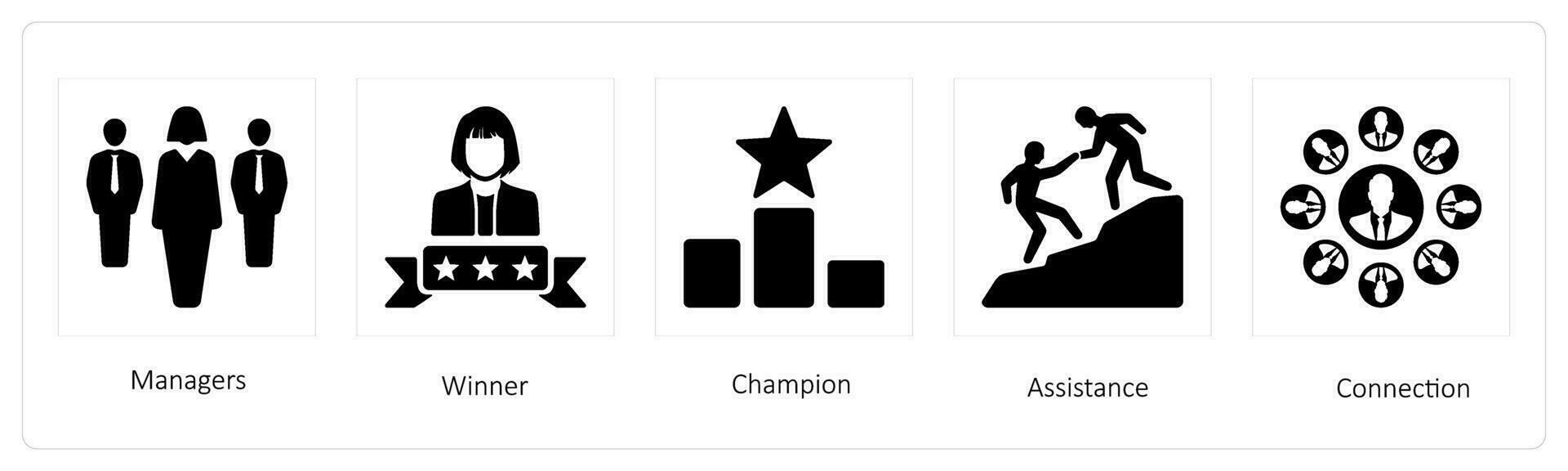 bijstand, verbinding, winnaars vector