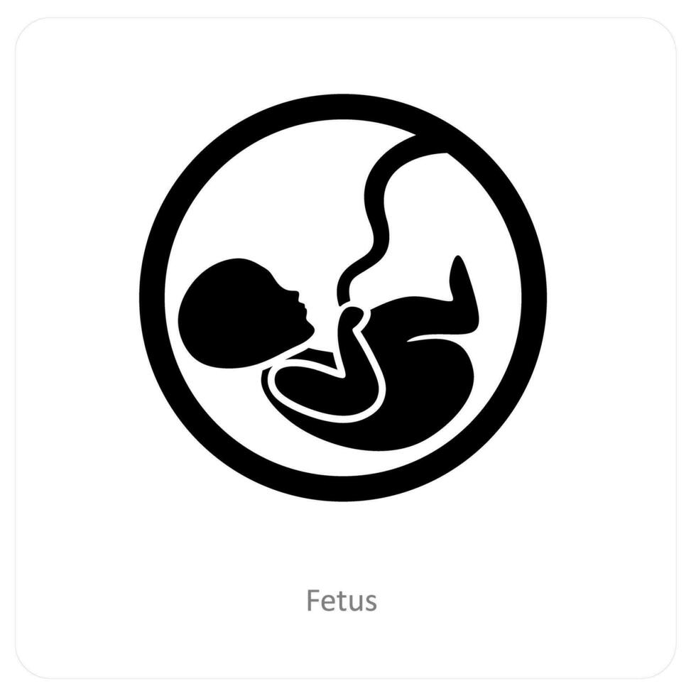 foetus en embryo icoon concept vector