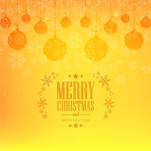 Elegante vrolijke Kerstmiskaart met ballen achtergrondvector vector