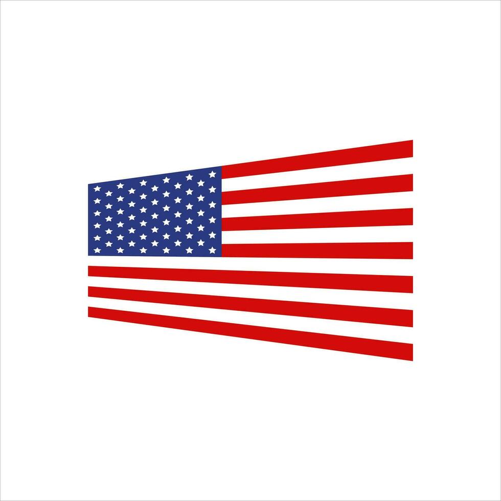 Amerikaans vlag, patriottisch symbool van de Verenigde Staten van Amerika, vector illustratie van isolaten