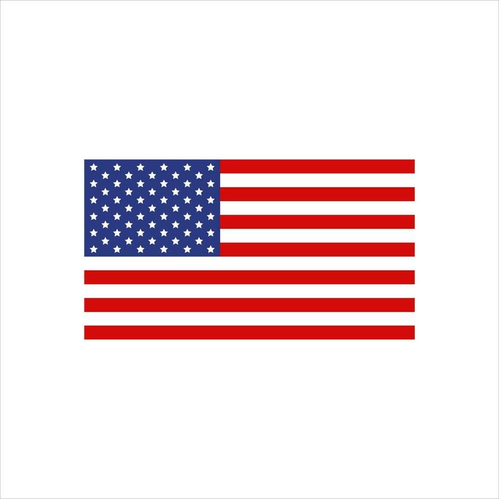 Amerikaans vlag, patriottisch symbool van de Verenigde Staten van Amerika, vector illustratie van isolaten