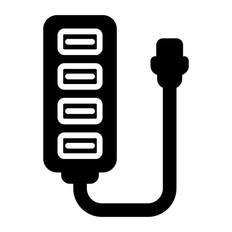 USB hub vector icoon