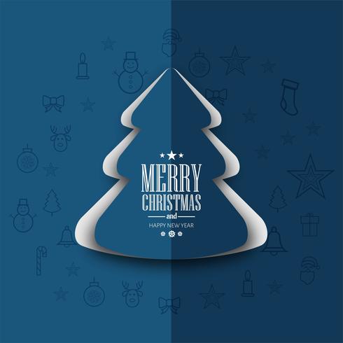 Merry christmas festival kaart achtergrond vector