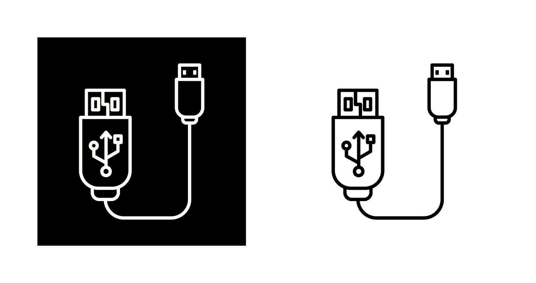 USB kabel vector icoon