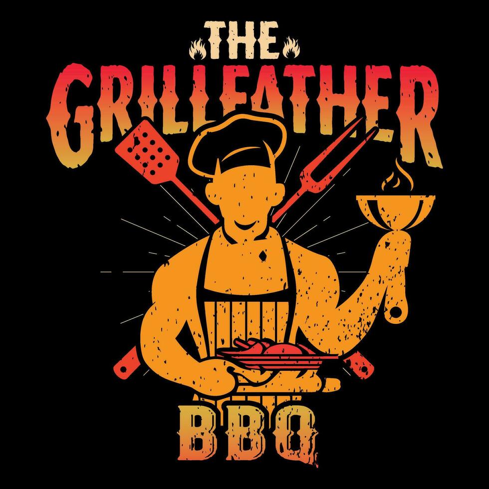 bbq t-shirt ontwerp, vector illustratie, perfect voor afdrukken t overhemd