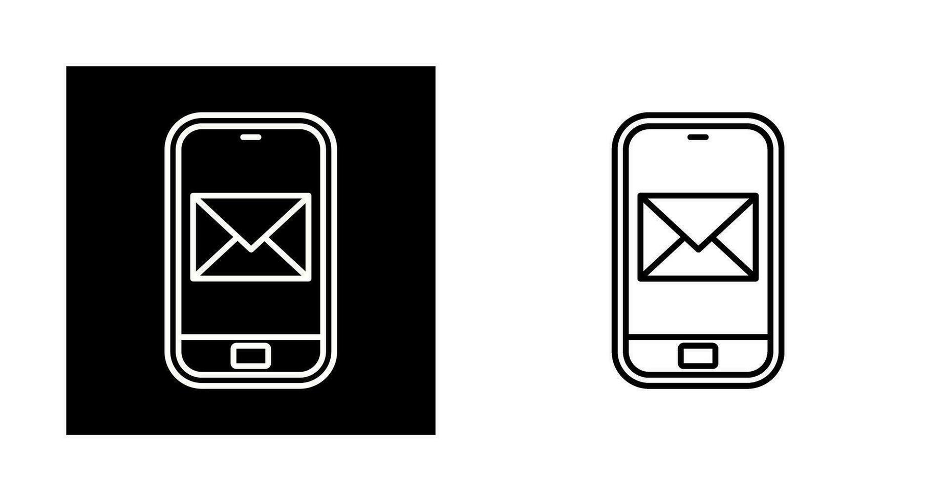smartphone mail vector icoon