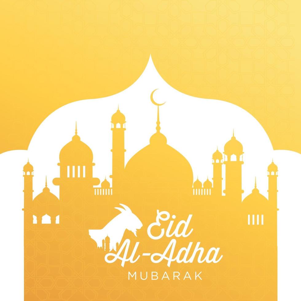 eid al adha illustratie vectorafbeelding van goed voor islamitische dag, eid mubarak, eid fitr, wenskaart, achtergrond. eps 10 vector