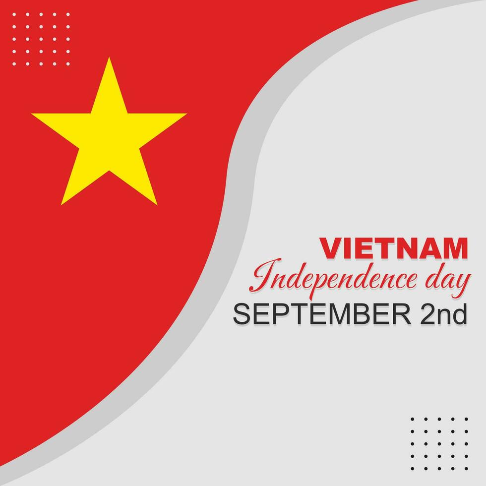 gelukkig Vietnam onafhankelijkheid dag september 2e viering vector ontwerp illustratie. sjabloon voor poster, banier, groet kaart