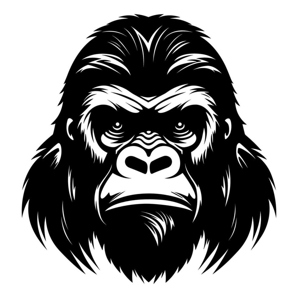 vector gorilla hoofd