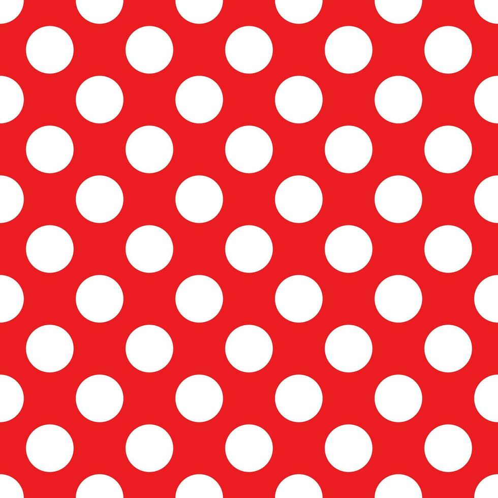 rood polka punt naadloos patroon. retro textuur. wit polka dots Aan rood achtergrond. vector