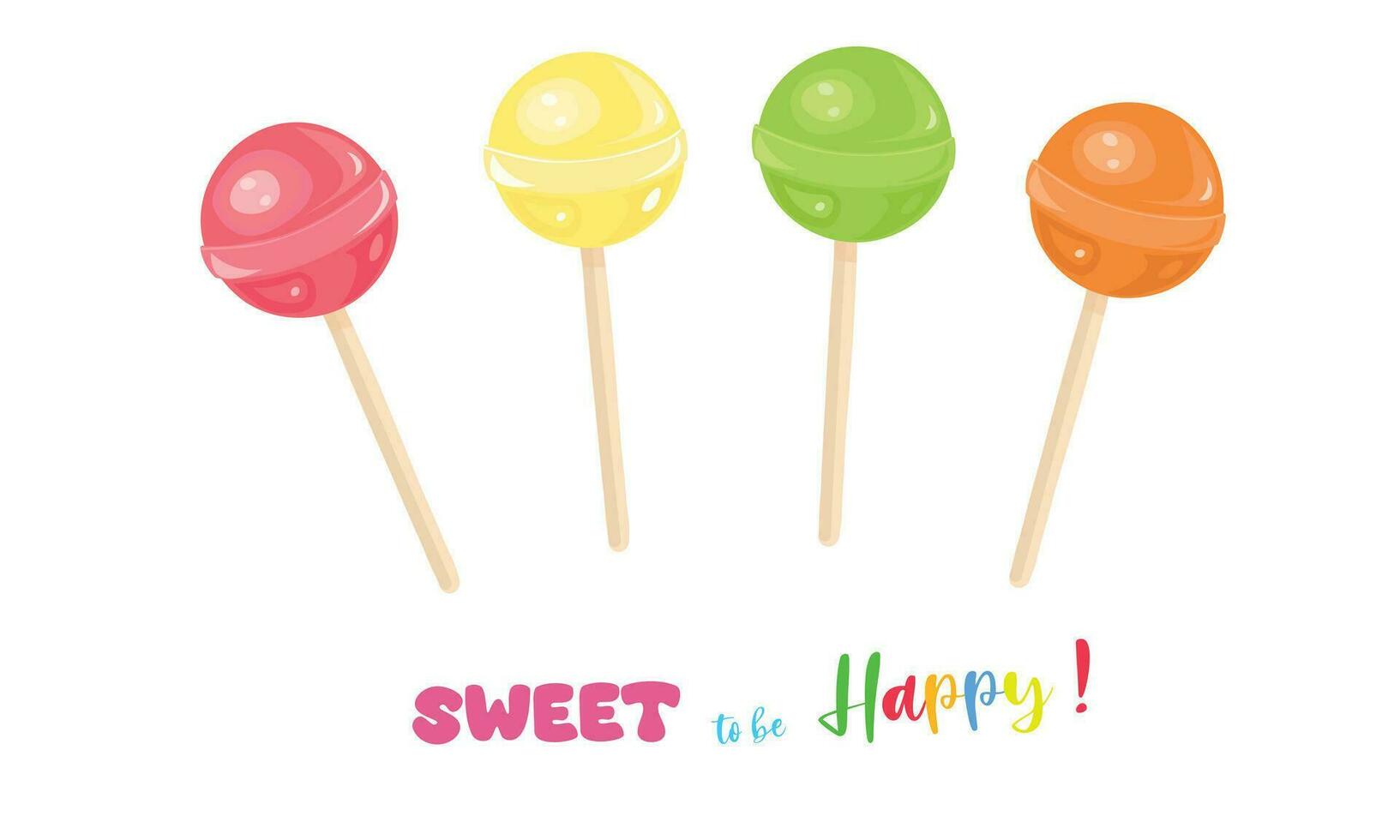 zoet lolly vector set. kleurrijk gestreept lolly met divers spiraal en straal patronen. veelkleurig ronde snoep Aan stok vector illustratie in tekenfilm stijl geïsoleerd Aan wit.