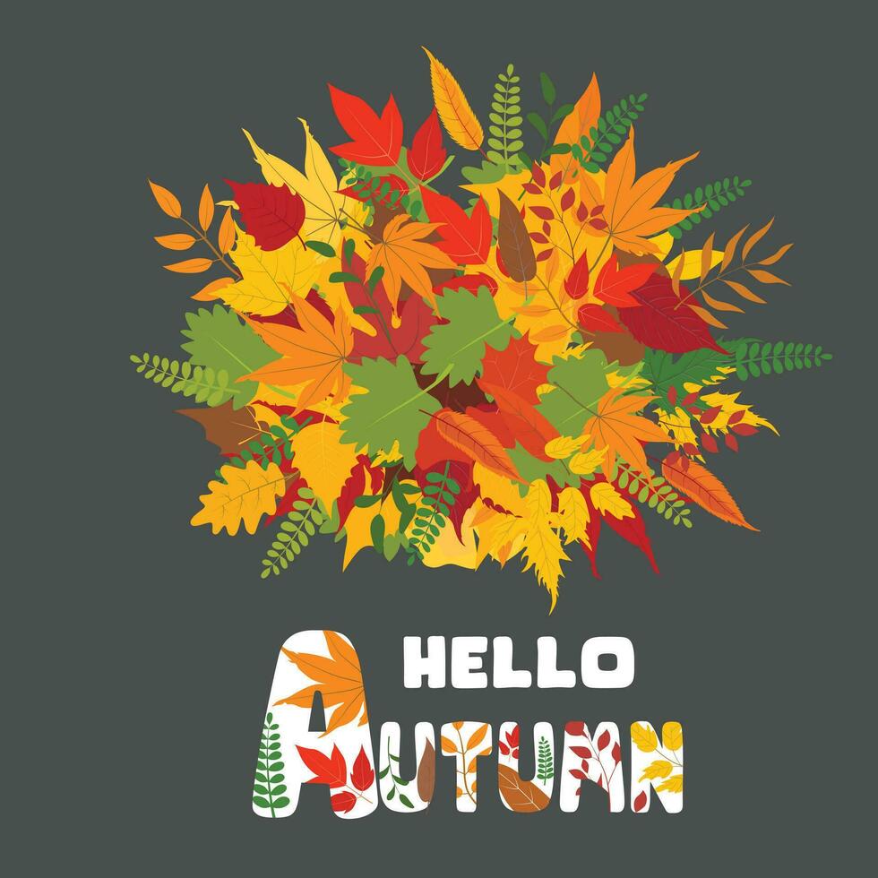 kaart sjabloon, herfst insignes, behang, Welkom herfst, etiket ontwerp vector