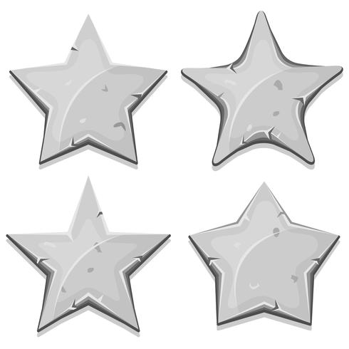 Stone Stars Icons voor Ui Game vector