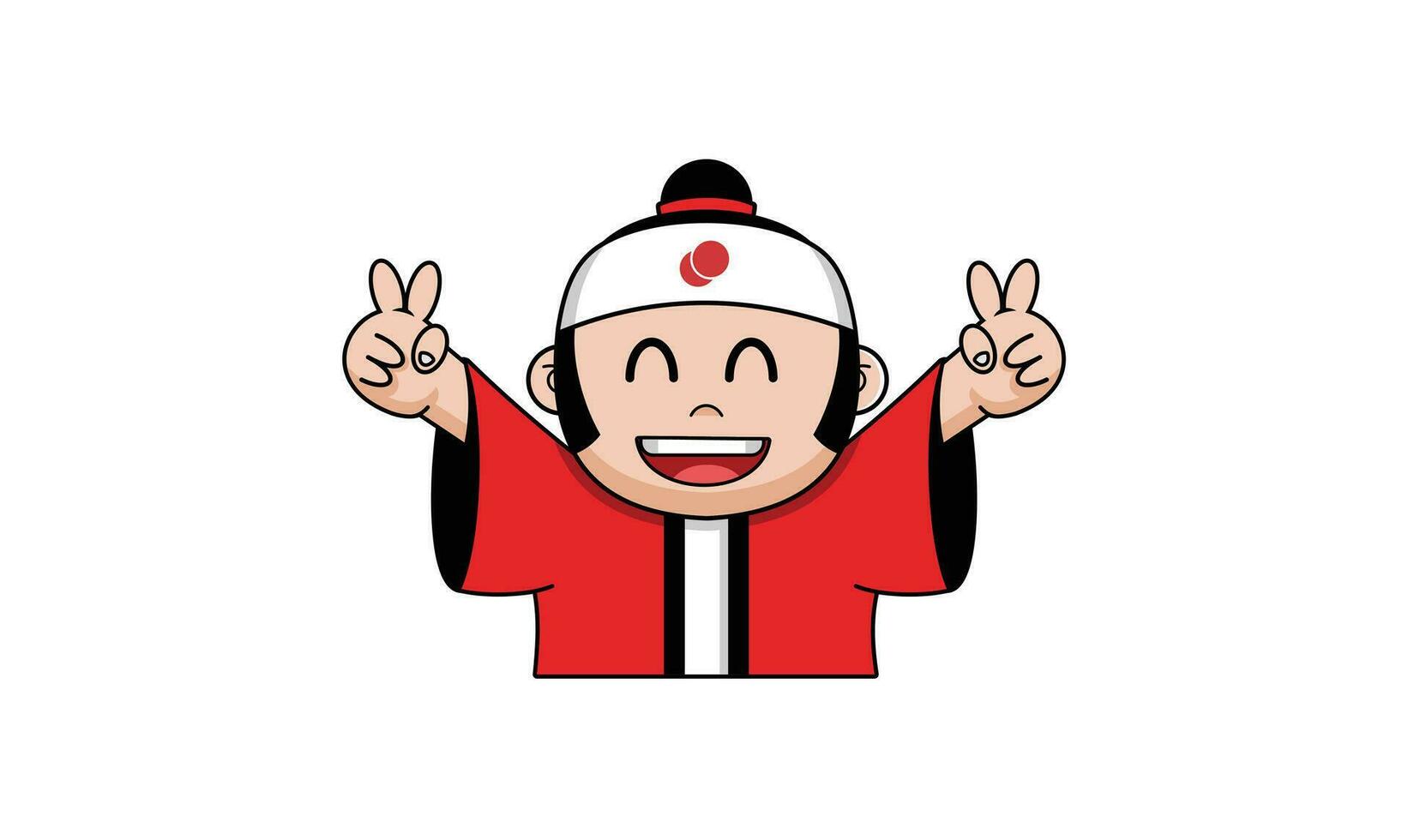 pret Japans voedsel mascotte vector