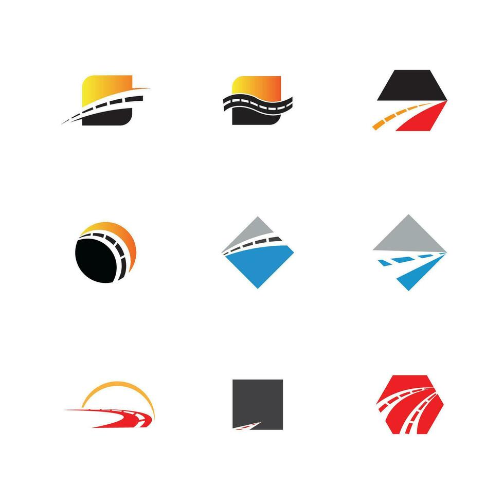 snelweg logo en symbool vector