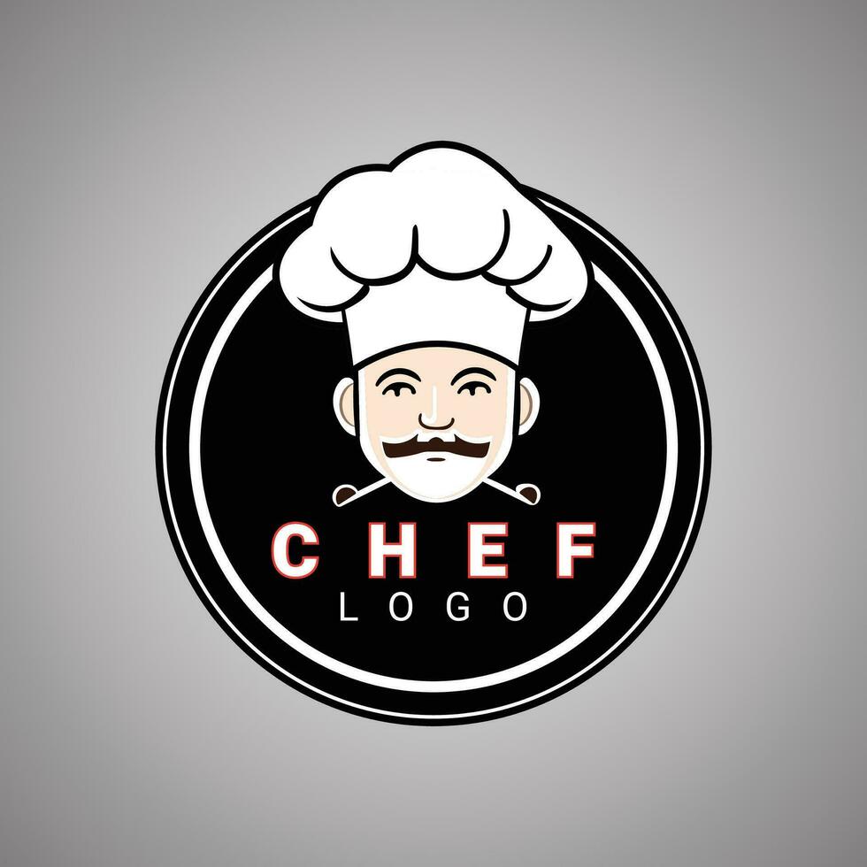 chef tekenfilm vector logo