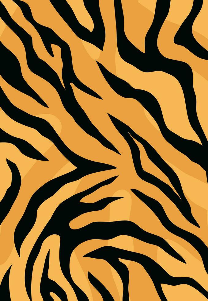 streep dieren oerwoud tijger vacht structuur patroon, naadloos patroon met tijger strepen. dier afdrukken. vector