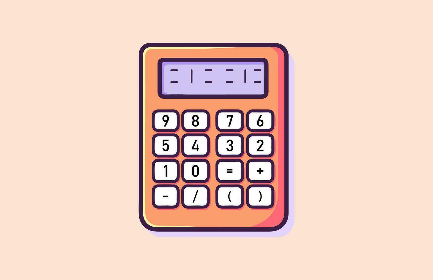 webcalculator vector vlak illustratie, terug naar school- rekenmachine vector, modern rekenmachine vector