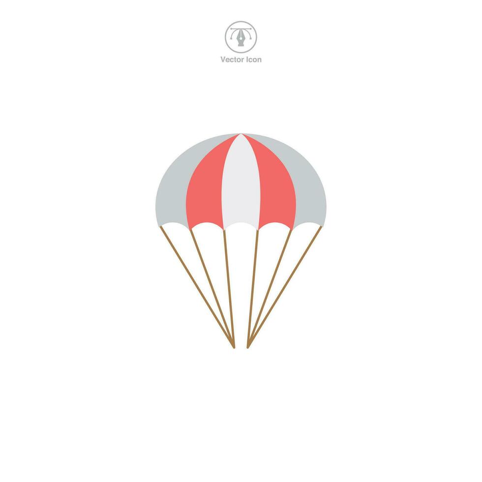 parachute icoon symbool vector illustratie geïsoleerd Aan wit achtergrond