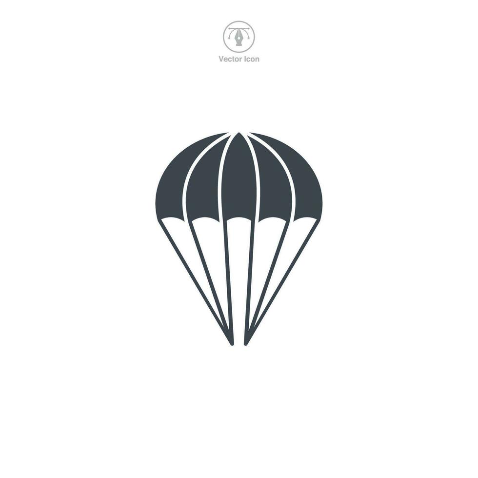 parachute icoon symbool vector illustratie geïsoleerd Aan wit achtergrond