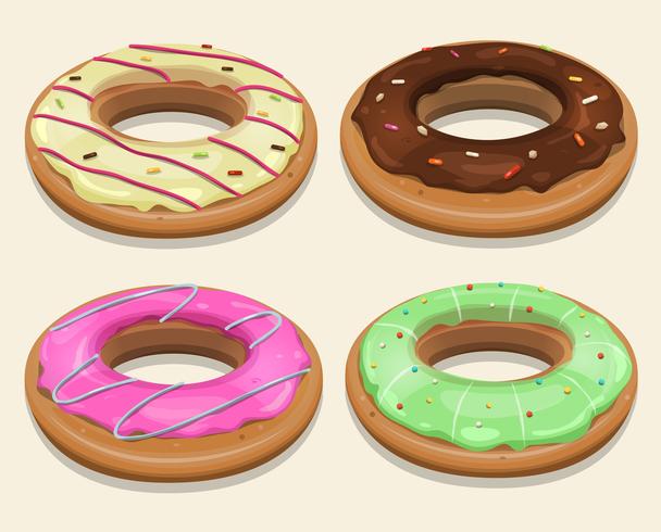 donuts voor fastfood vector