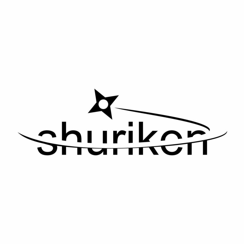 shuriken logo ontwerp, logotype en vector logo