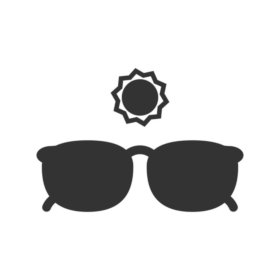 vector illustratie van meekleurend bril icoon in donker kleur en wit achtergrond