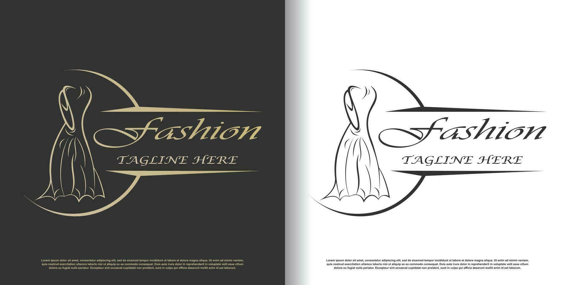 mode logo ontwerp sjabloon met creatief concept premie vector