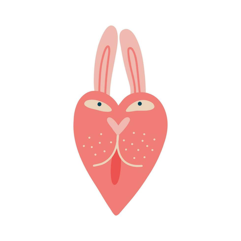 roze groovy funky hart karakter met koel gezicht illustratie retro stijl vector
