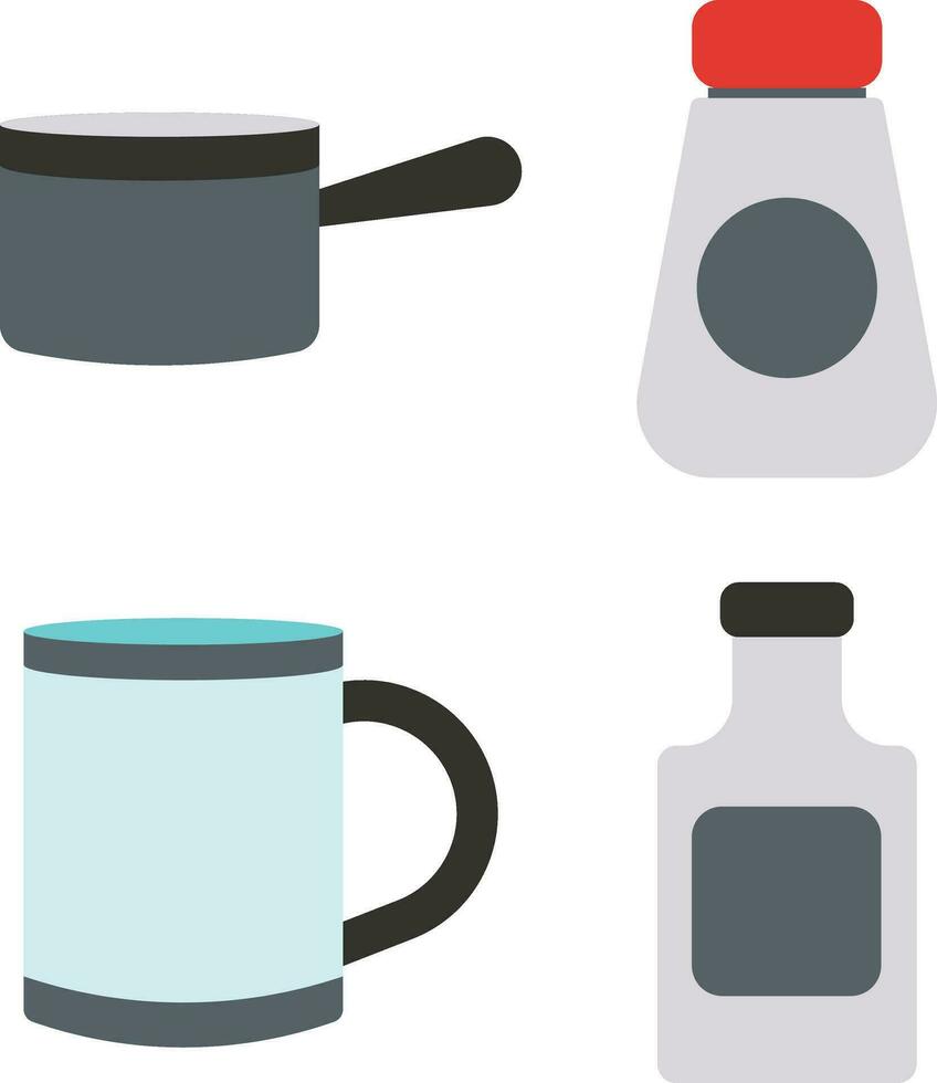 keuken huishoudelijke apparaten vector pictogrammen. bevat pictogrammen zo net zo vlees Slijper, boiler, multi kookplaat en meer.vector illustratie