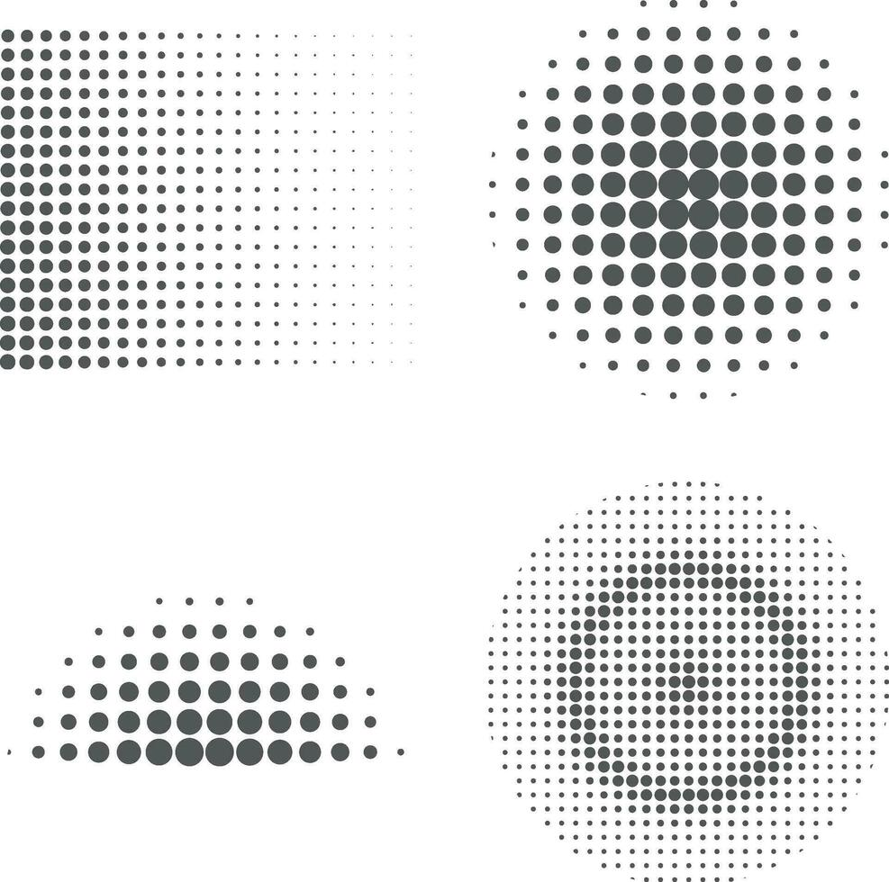 halftoon afdrukken gestippeld. horizontaal sjabloon gebruik makend van halftone dots patroon. vector illustratie