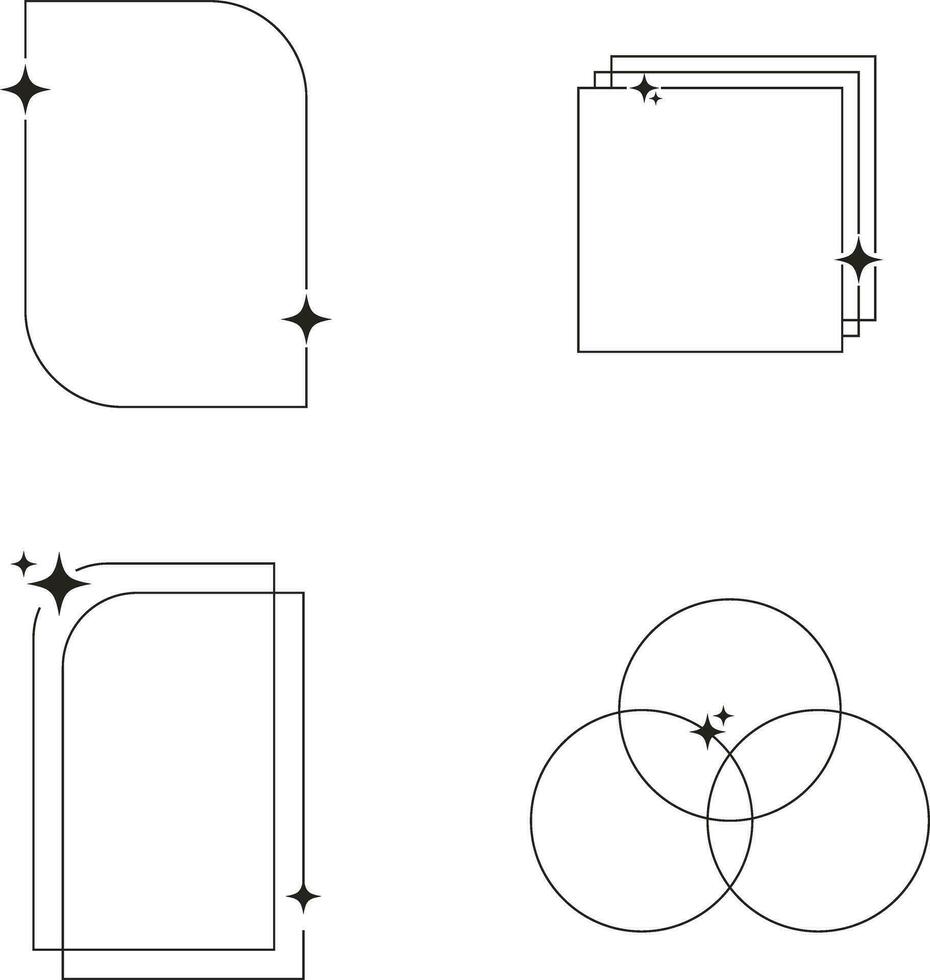 monoline minimalistische vorm element. voor ontwerp elementen sjablonen.vector illustratie vector