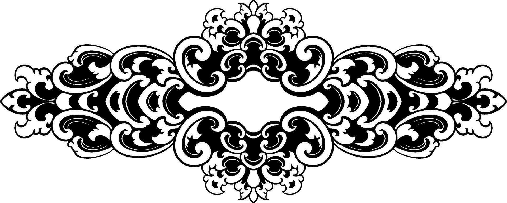 ornament patroon kader lijn kunst vector