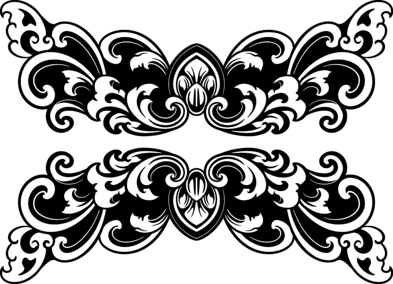 ornament patroon kader lijn kunst vector
