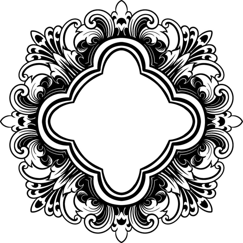 ornament patroon kader lijn kunst vector