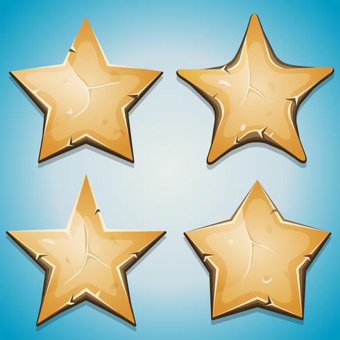 Sand Stars-pictogrammen voor Ui-spel vector