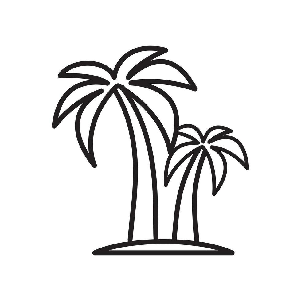 palm boom icoon vector ontwerp illustratie tropisch boom symbool