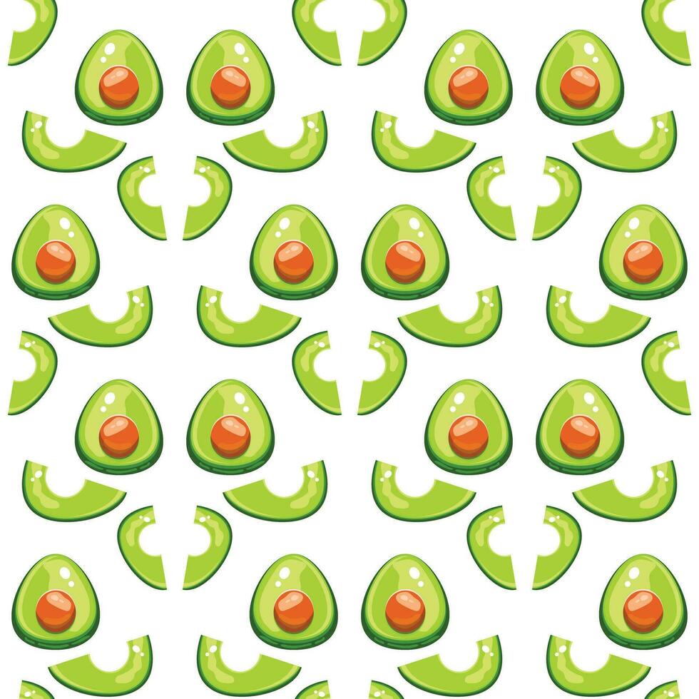 gezond voedsel. avocado afdrukken naadloos avocado patroon voor textiel, afdrukken, kleding, deken, banier, en meer. vector