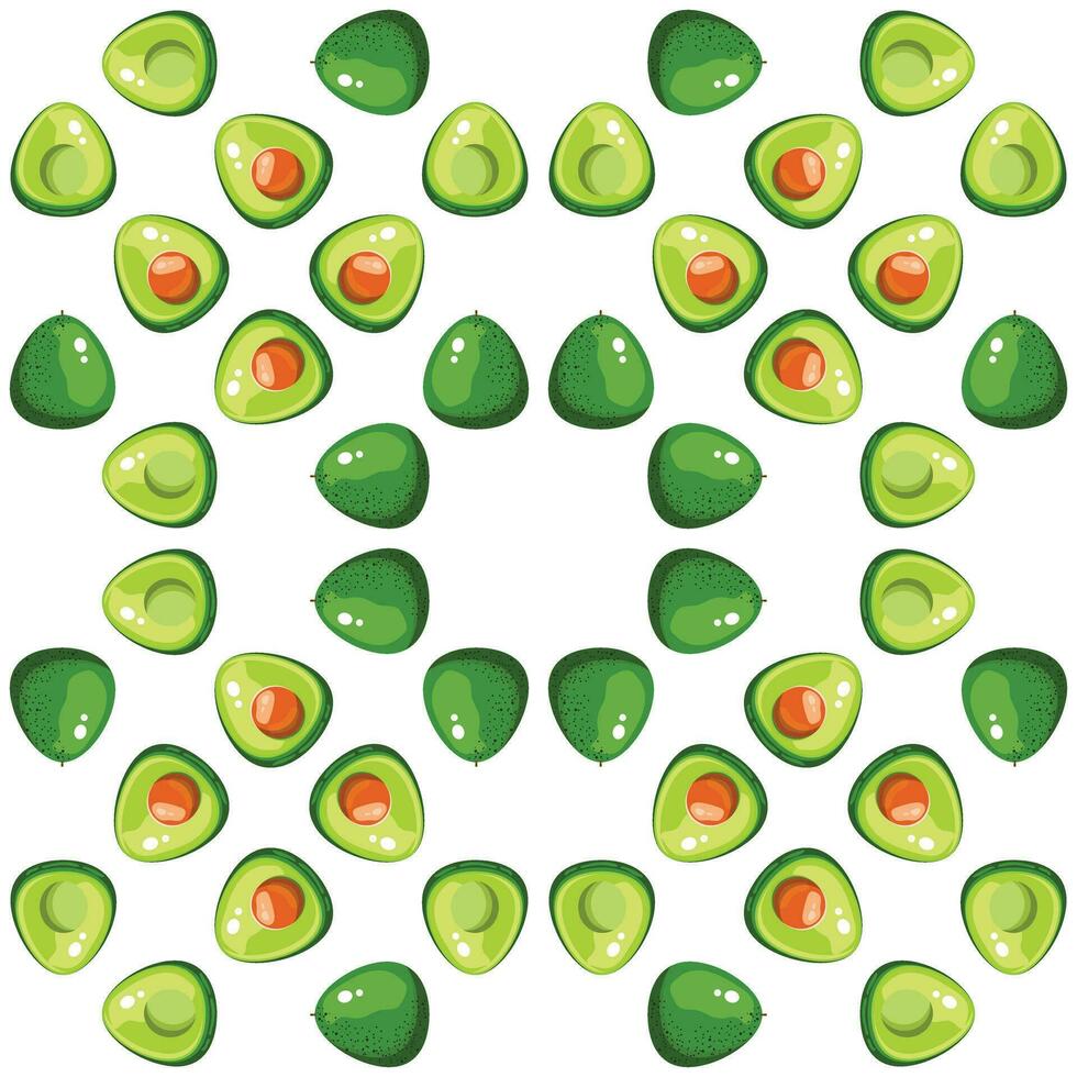 gezond voedsel. avocado afdrukken naadloos avocado patroon voor textiel, afdrukken, kleding, deken, banier, en meer. vector