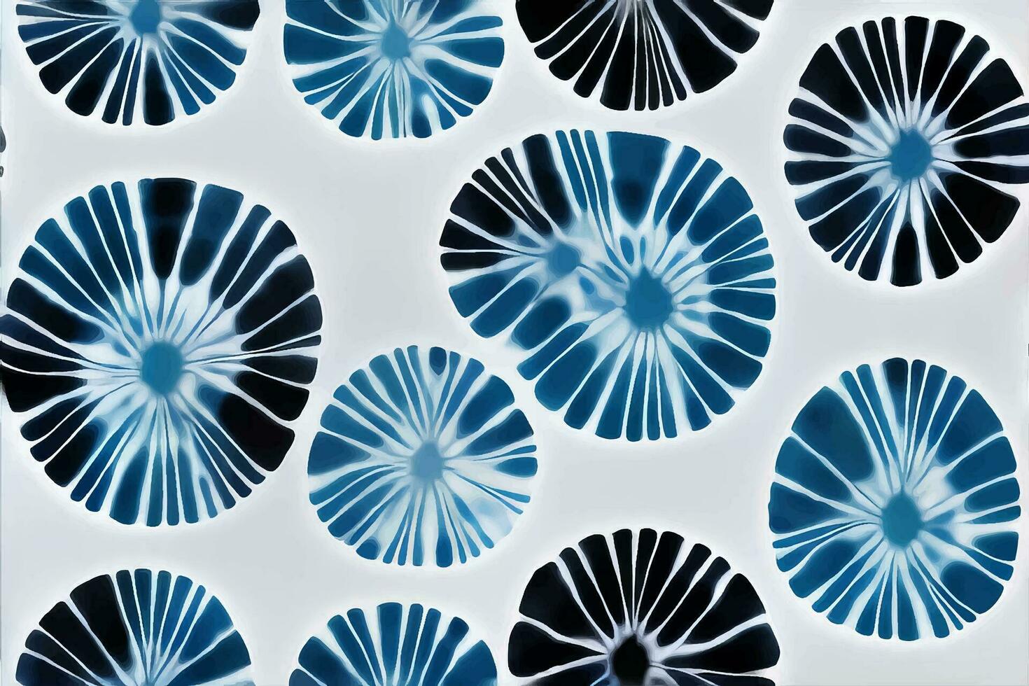 shibori sjaal tye dood gaan batik abstract borstel inkt spiraal kolken kleding stof cirkel Aziatisch ontwerp botanisch meetkundig herhaling tekening tegel vector groen bruin donker blauw kleuren verf retro , punt blauw cirkel