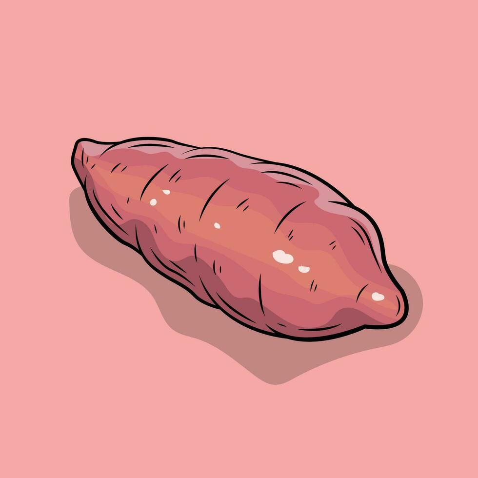 de illustratie van zoet aardappel vector