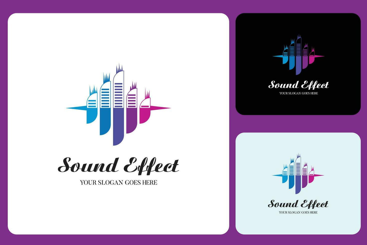 geluid effect logo ontwerp sjabloon vector